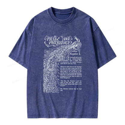 Pagewings Pride and Prejudice Unisex Washed T-shirt
