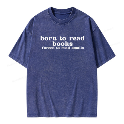 Pagewings Born To Read Books Unisex Washed T-shirt