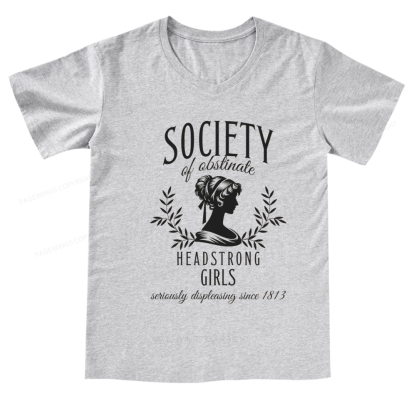 Pagewings Society Of Obstinate Headstrong Girls V-neck T-shirt