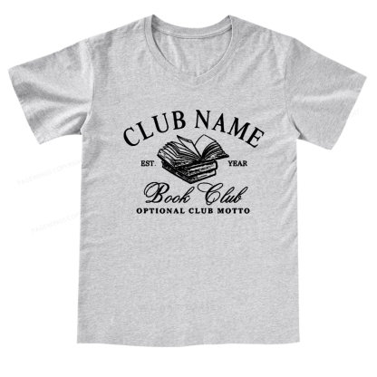 Pagewings Personalized Book Club V-neck T-shirt