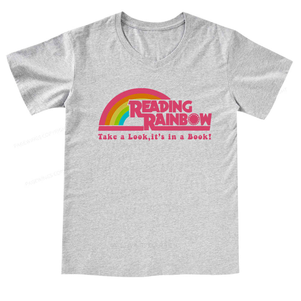 Pagewings Take a Look it's in a Book V-neck T-shirt