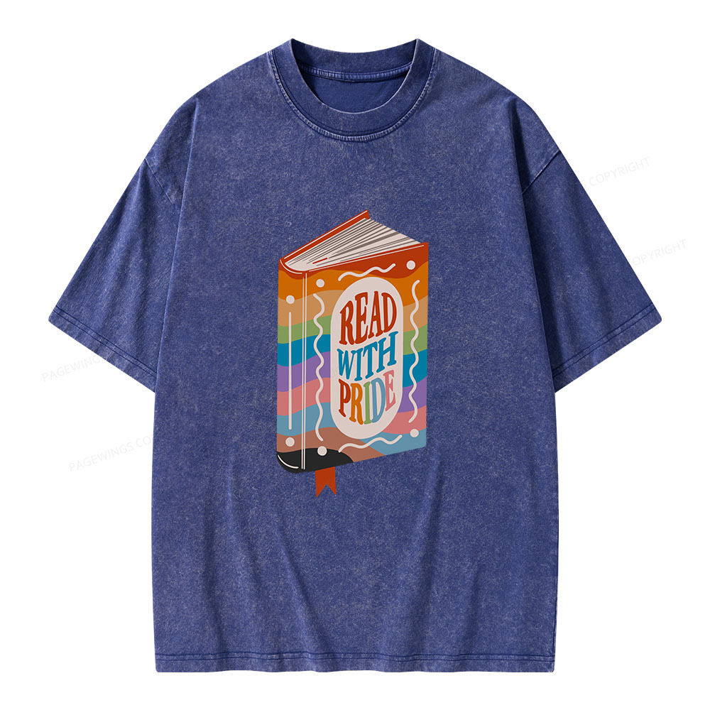 Pagewings Read with Pride Unisex Washed T-shirt