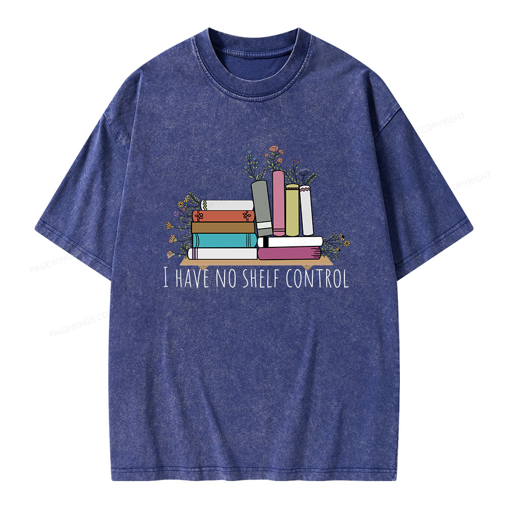 Pagewings I Have No Shelf Control Unisex Washed T-shirt