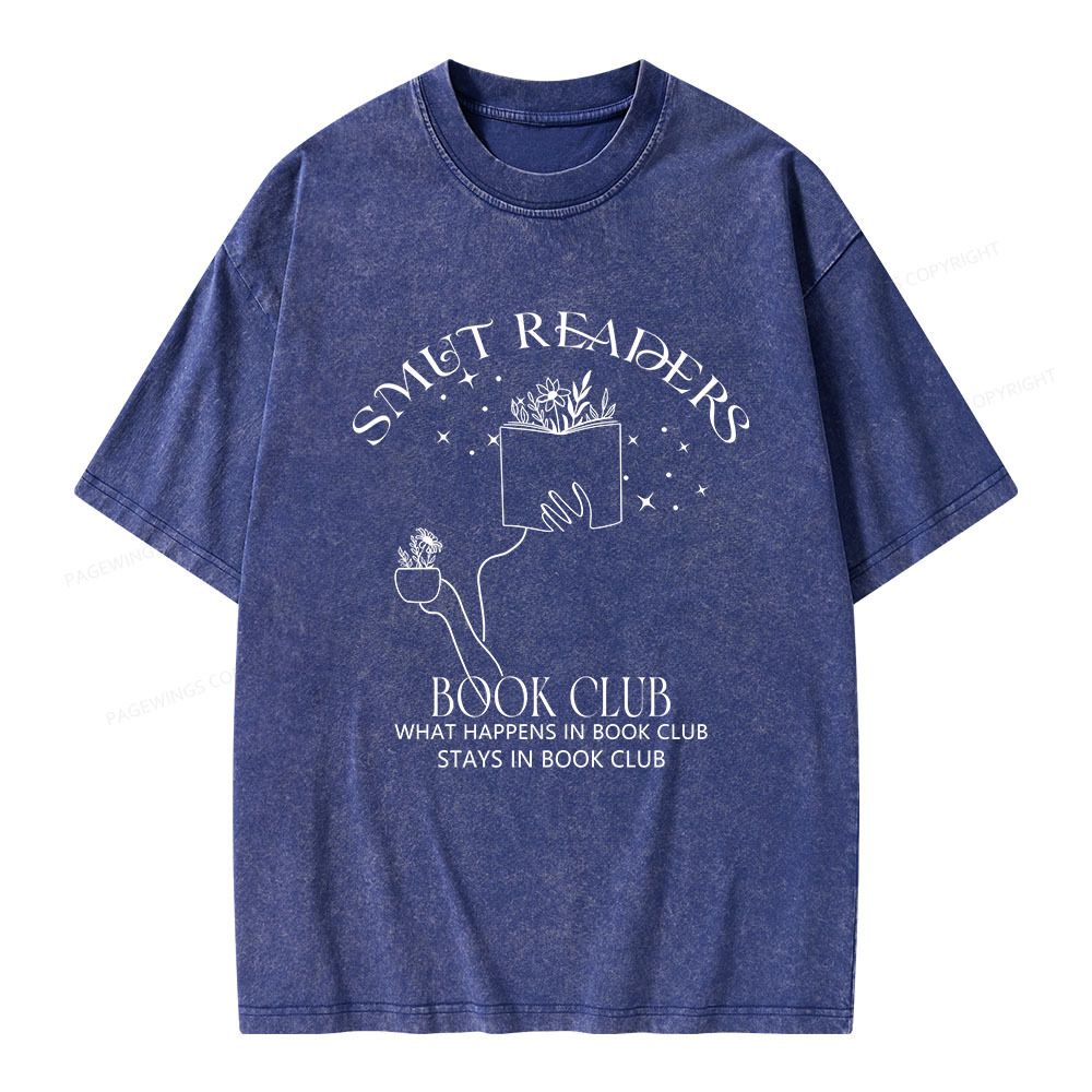 Pagewings Smut Reader Book Club Unisex Washed T-shirt