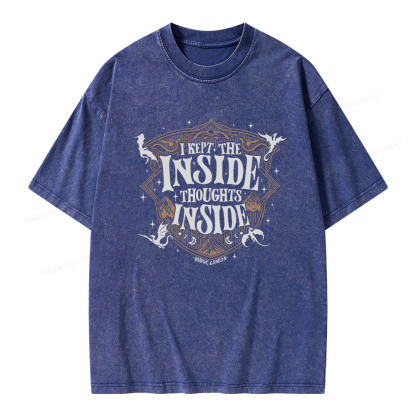 Pagewings I Kept The Inside Thoughts Inside Unisex Washed T-shirt