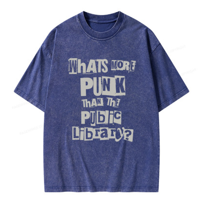 Pagewings What's More Punk Than The Public Library Unisex Washed T-shirt