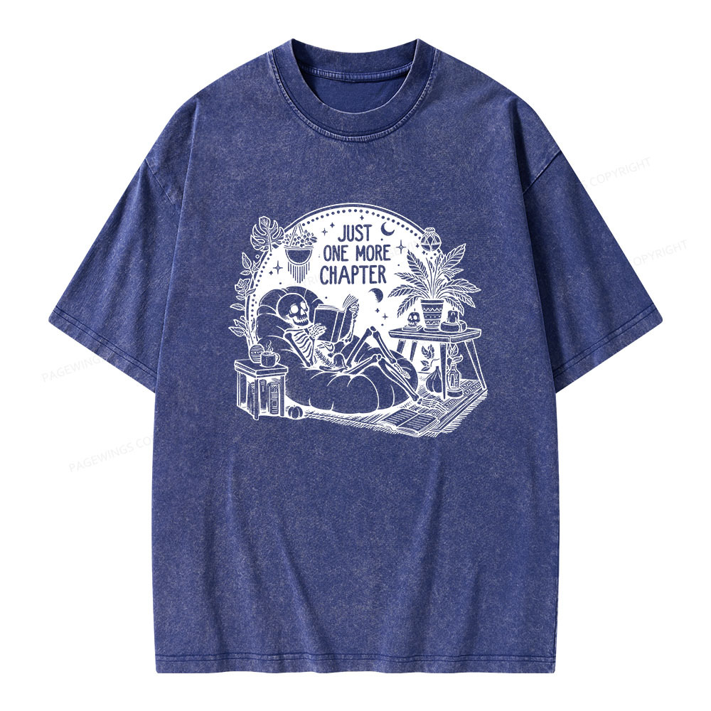 Pagewings Just One More Chapter Unisex Washed T-shirt