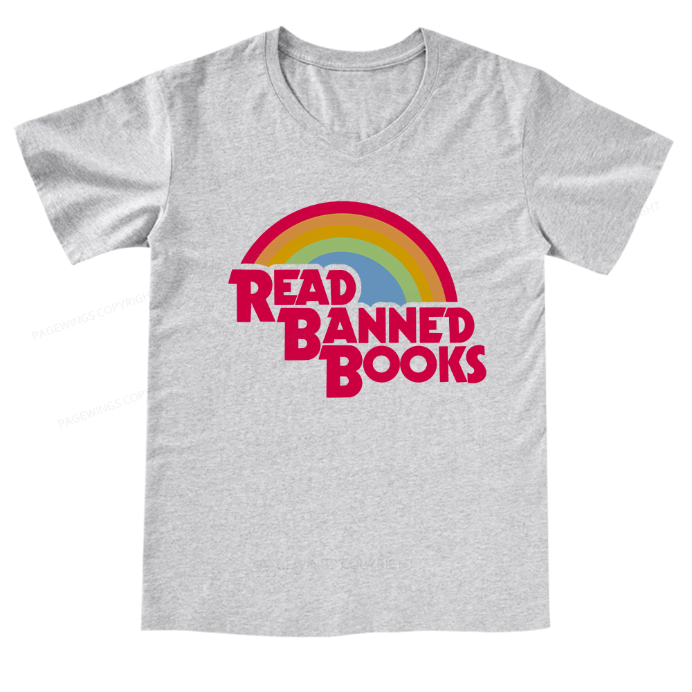 Pagewings Read Banned Books V-neck T-shirt