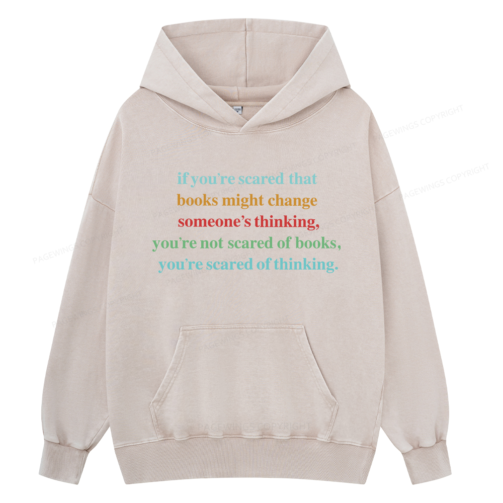 Pagewing Censorship Social Justice Shirt Booktrovert Unisex Washed Hoodie