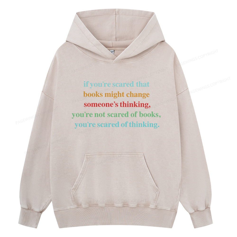 Pagewing Censorship Social Justice Shirt Booktrovert Unisex Washed Hoodie