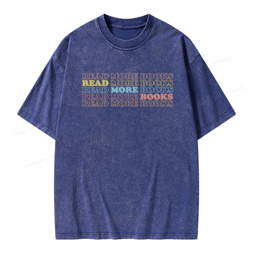 Pagewings Read More Books Unisex Washed T-shirt
