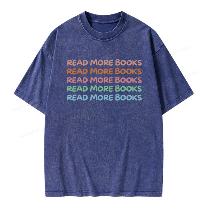 Pagewings Read More Books Unisex Washed T-shirt