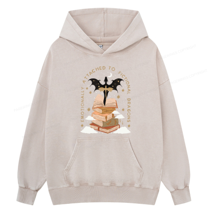 Pagewing Fantasy Romance Reader Gift Romantacy Unisex Washed Hoodie
