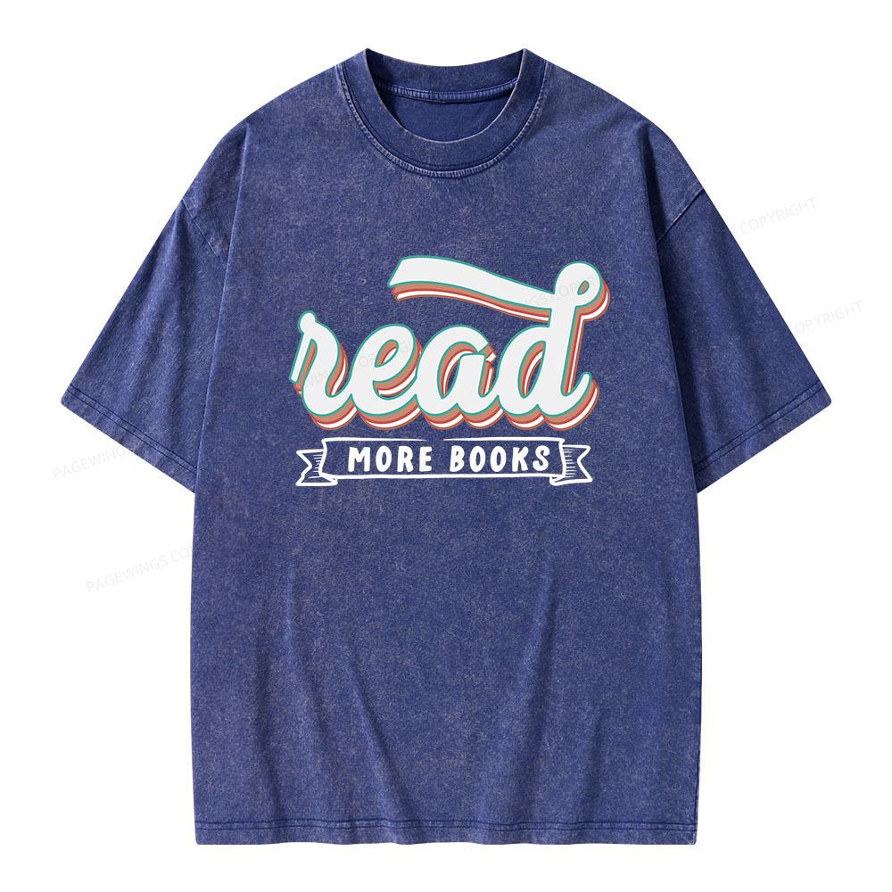 Pagewings Read More Books Unisex Washed T-shirt