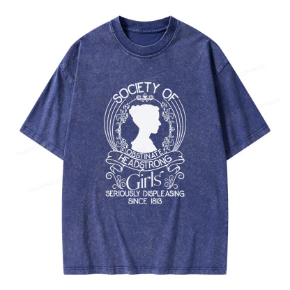 Pagewings Society Of Obstinate Headstrong Girls Unisex Washed T-shirt