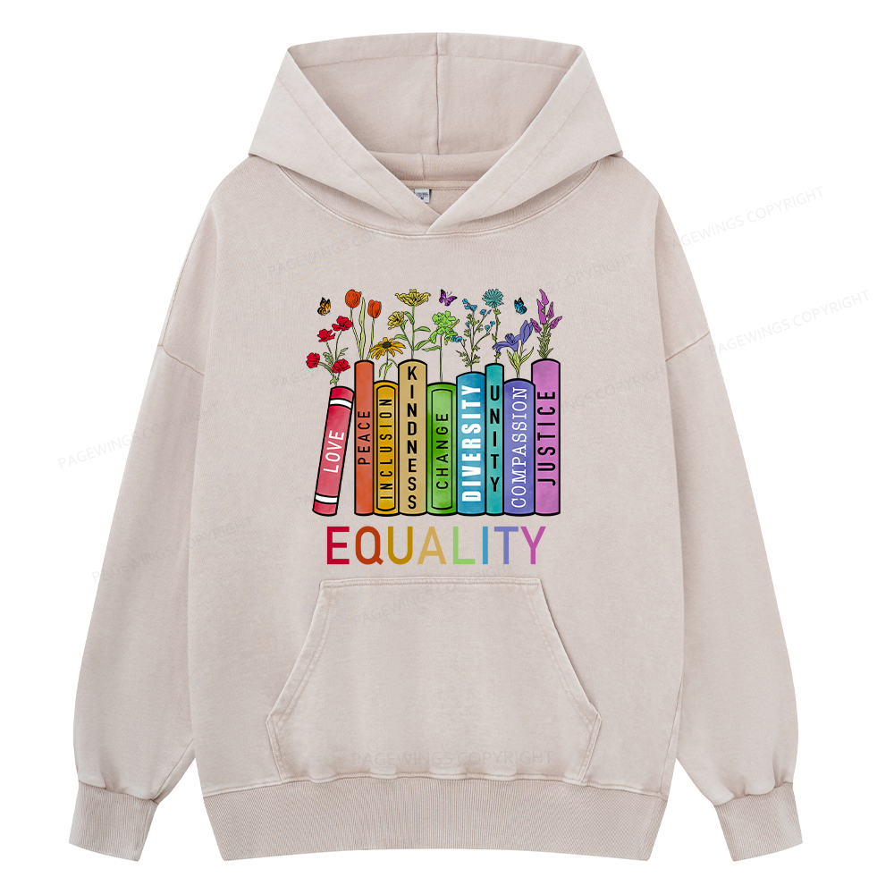 Pagewing Equal Rights Shirt Unisex Washed Hoodie