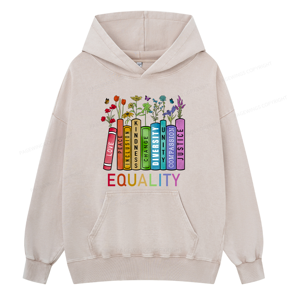 Pagewing Equal Rights Shirt Unisex Washed Hoodie