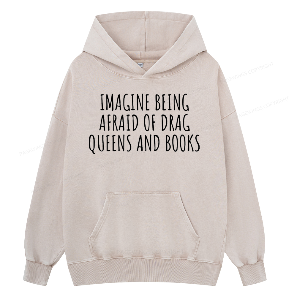 Pagewing Funny Liberal Shirt Unisex Washed Hoodie