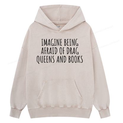 Pagewing Funny Liberal Shirt Unisex Washed Hoodie
