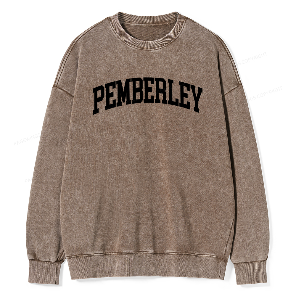 Pagewings Pride and Prejudice Pemberley Bookworm Unisex Washed Sweatsh