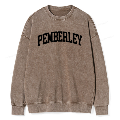 Pagewings Pride and Prejudice Pemberley Bookworm Unisex Washed Sweatshirt