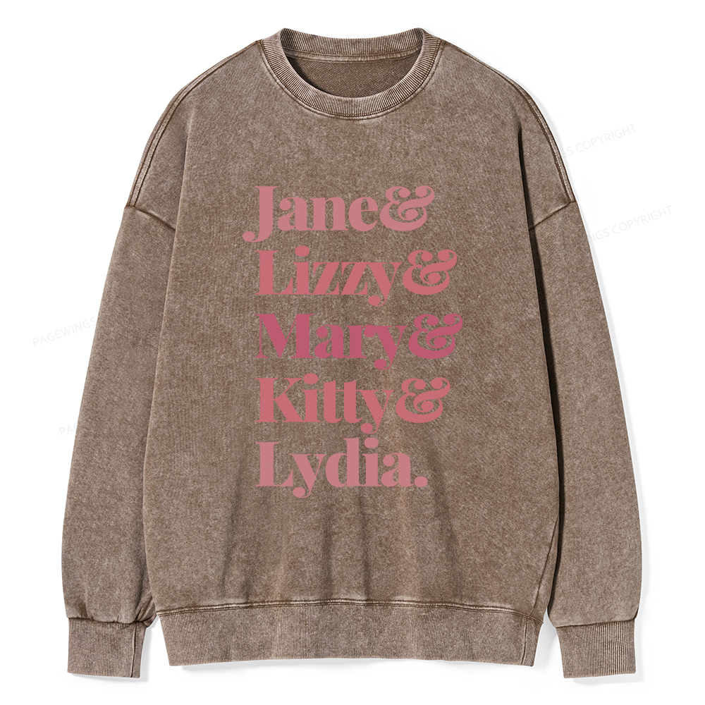 Pagewings Pride and Prejudice Unisex Washed Sweatshirt