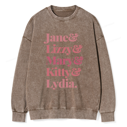 Pagewings Pride and Prejudice Unisex Washed Sweatshirt