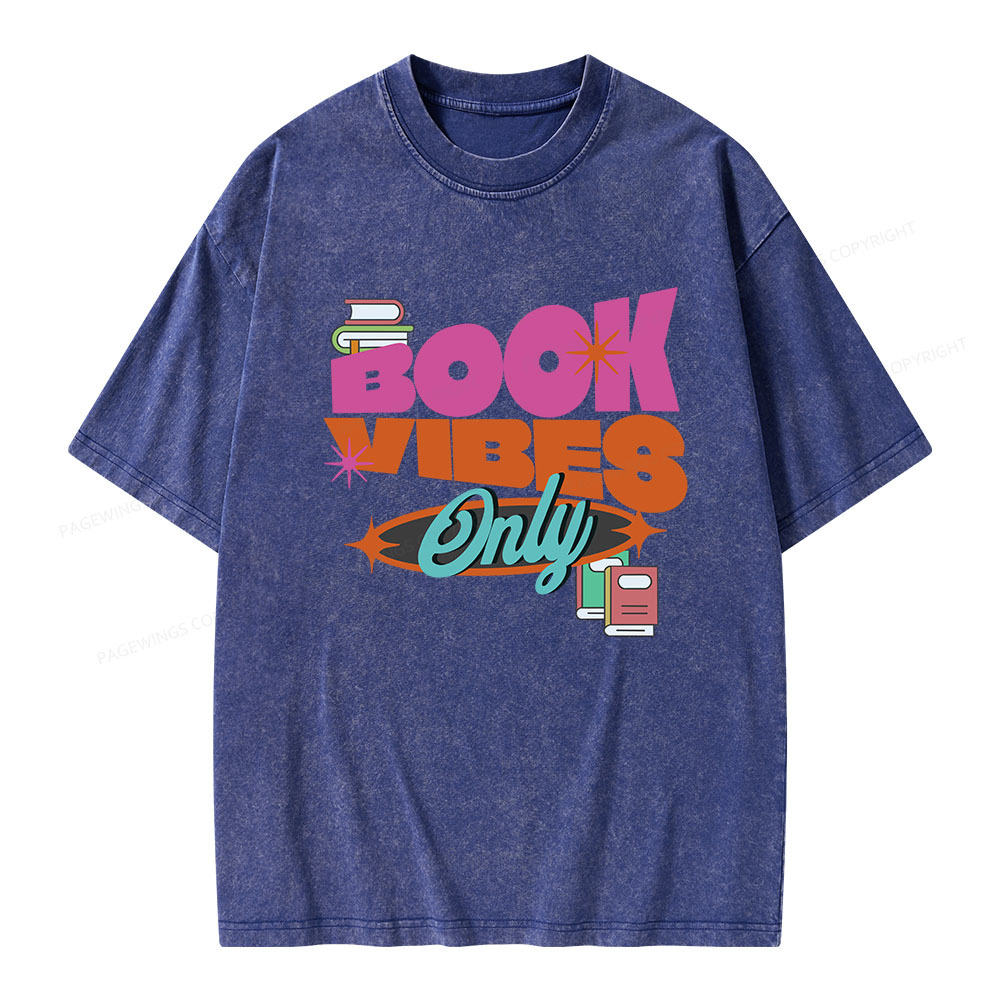 Pagewings Book Vibes Only Unisex Washed T-shirt