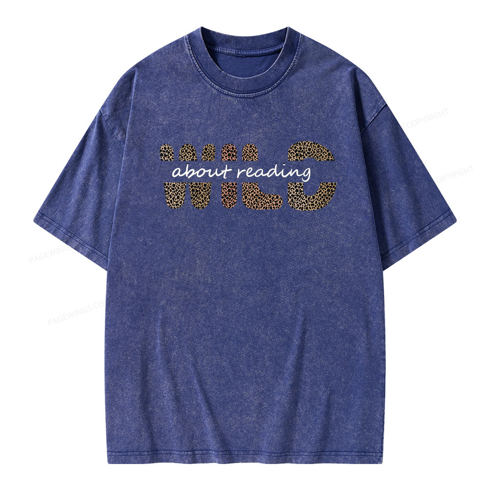 Pagewings Wild About Reading Unisex Washed T-shirt