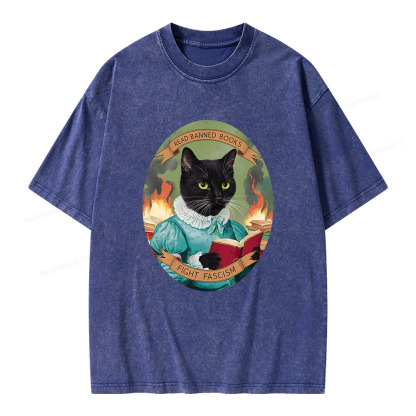 Pagewings Read Banned Books Unisex Washed T-shirt