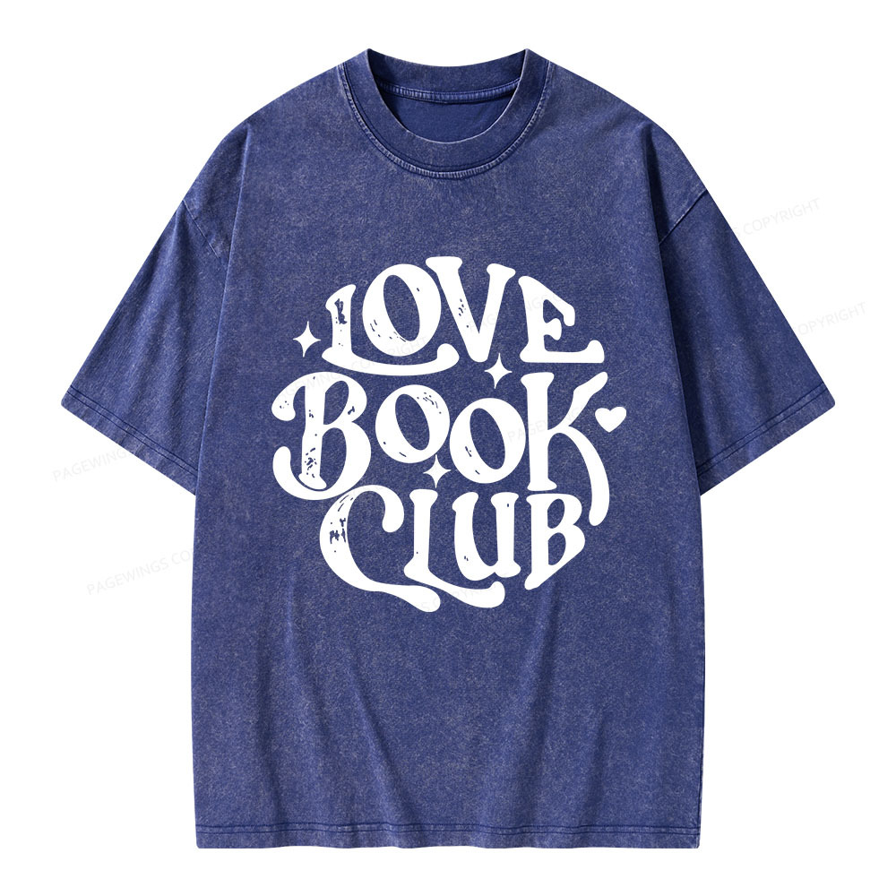 Pagewings Love Book Club Unisex Washed T-shirt
