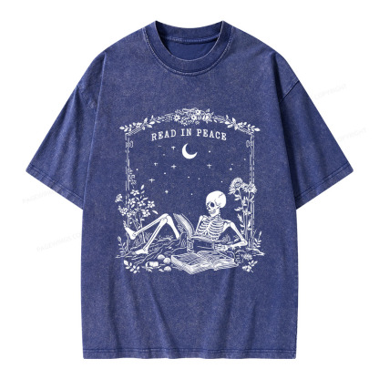 Pagewings Read in Peace Unisex Washed T-shirt