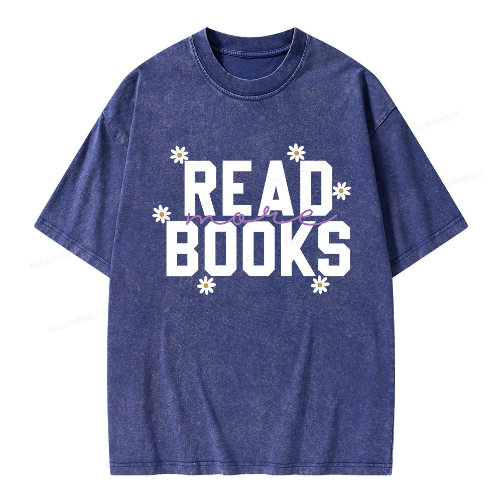 Pagewings Read More Books  Unisex Washed T-shirt