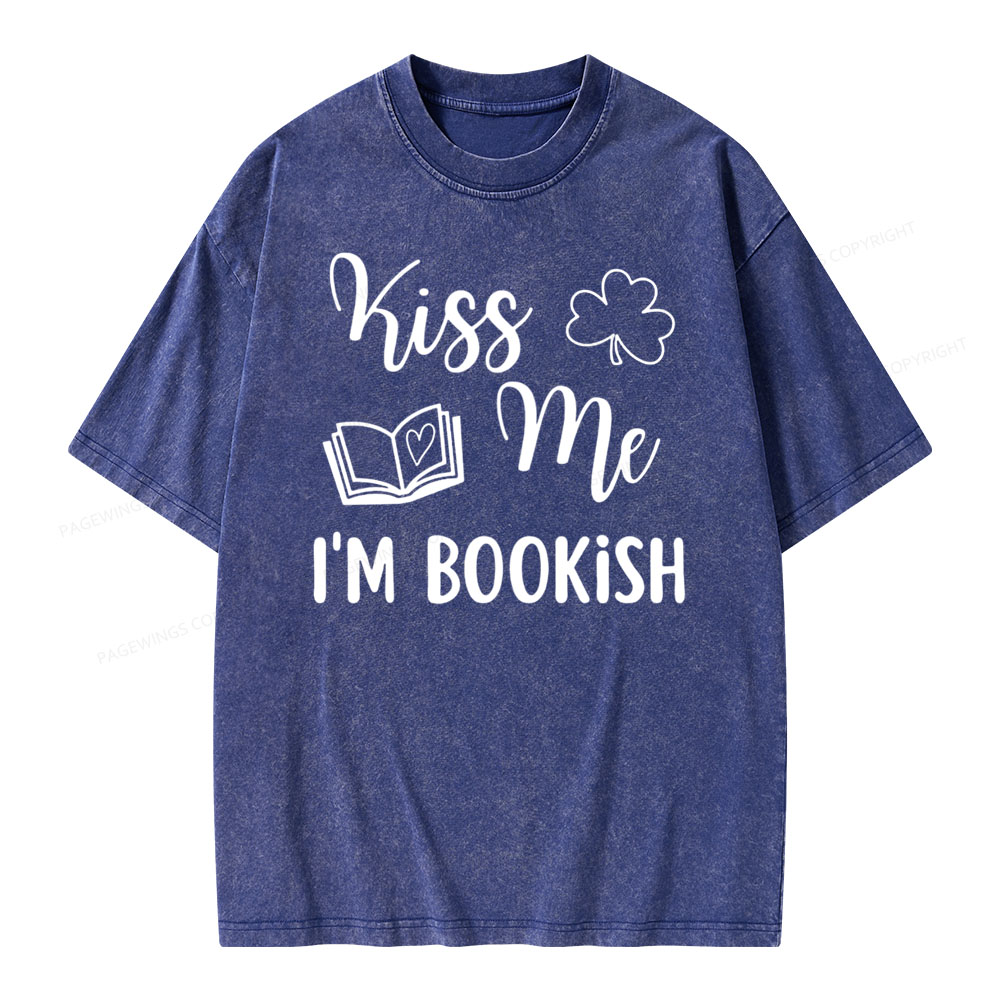 Pagewings Book Funny, Reader Bookworm Librarian Shirt Gift Unisex Washed T-shirt