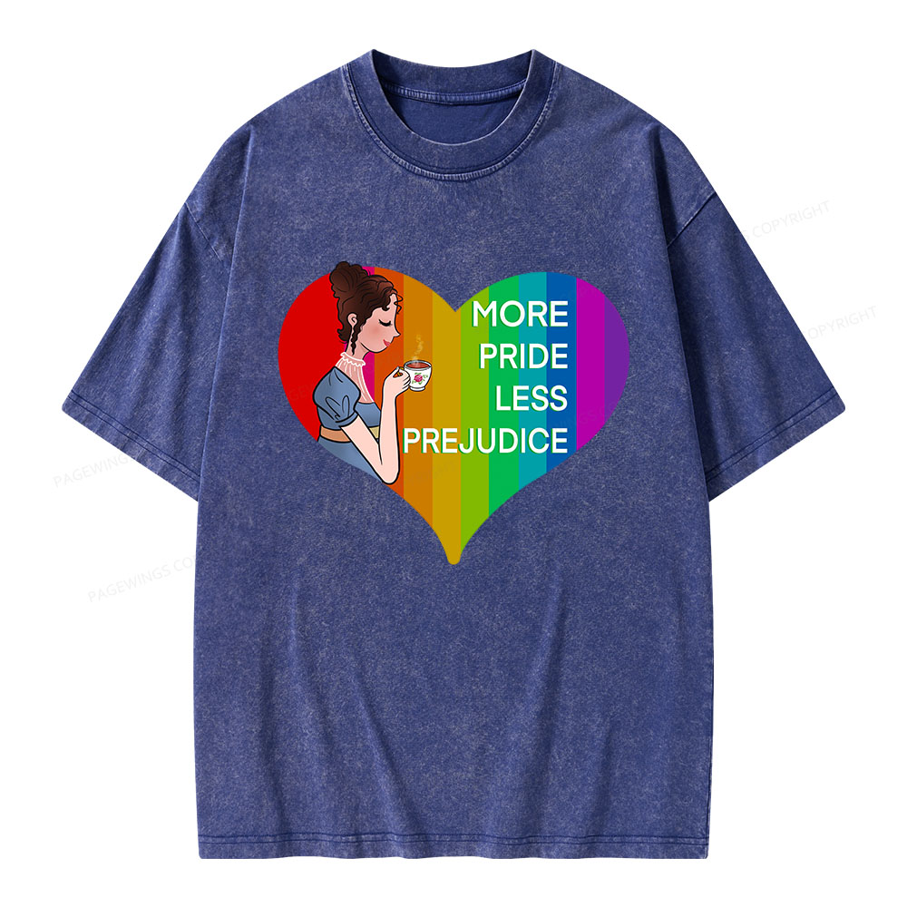 Pagewings More Pride Less Prejudice Unisex Washed T-shirt