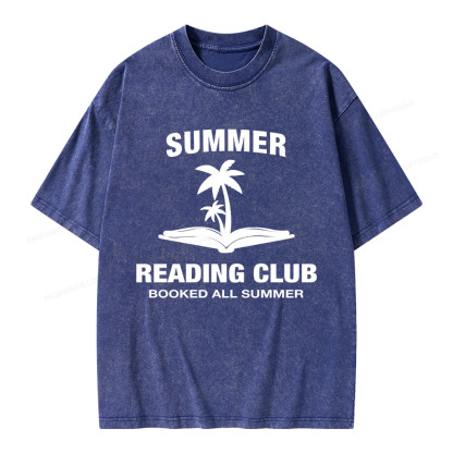 Pagewings Summer Reading Club Unisex Washed T-shirt