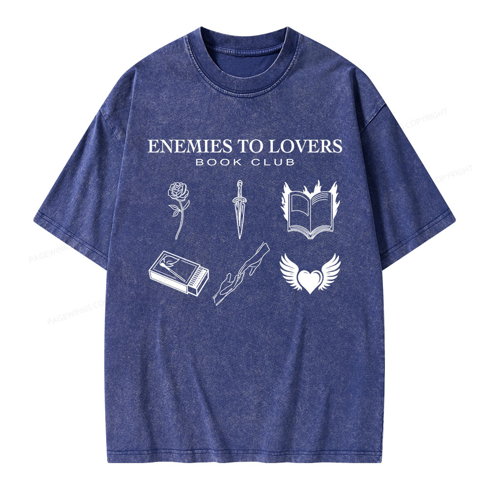 Pagewings Enemies To Lovers Unisex Washed T-shirt