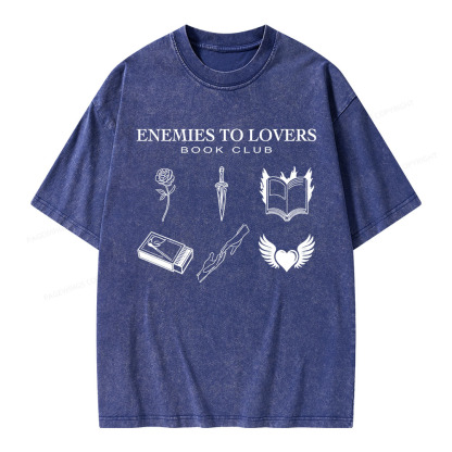 Pagewings Enemies To Lovers Unisex Washed T-shirt