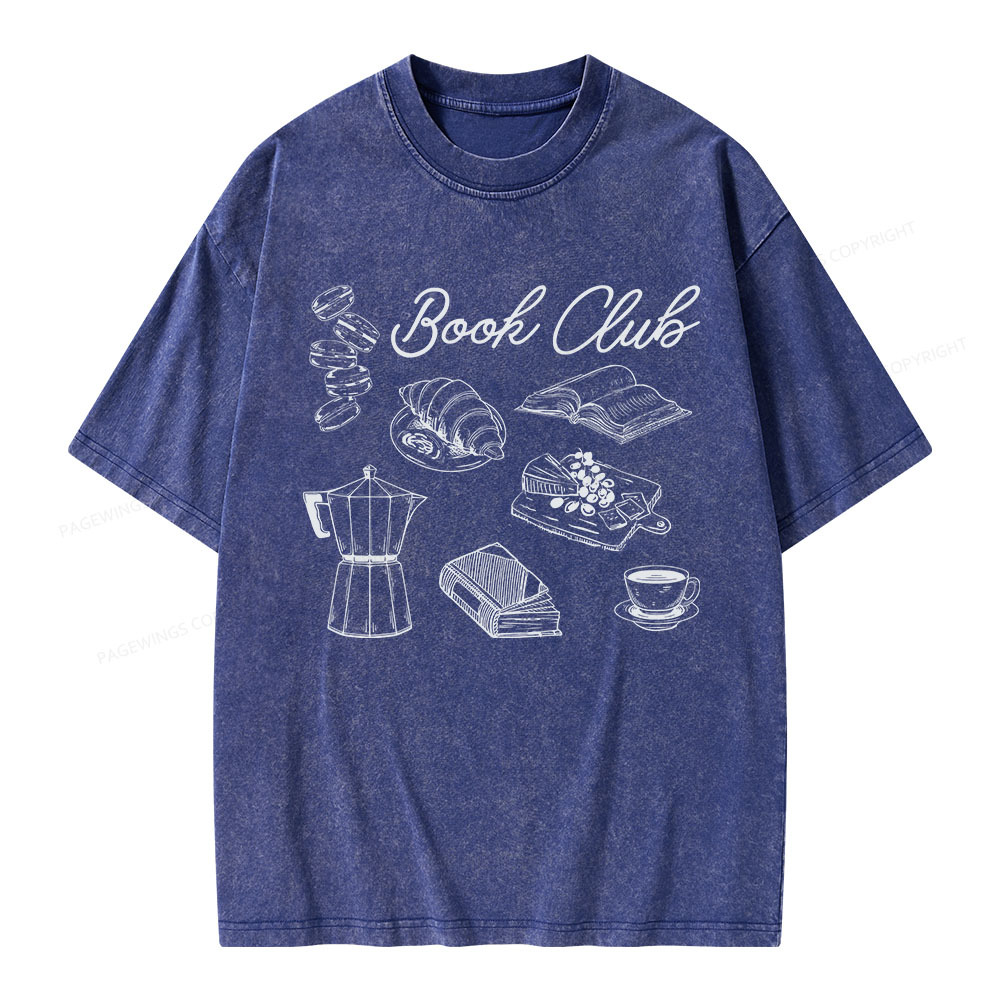 Pagewings Book Club Unisex Washed T-shirt