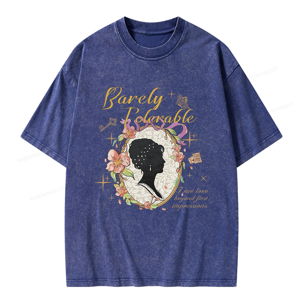 Pagewings True Love Beyond First Impressions Unisex Washed T-shirt