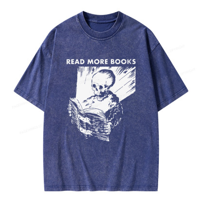 Pagewings Read More Books Unisex Washed T-shirt