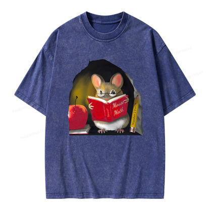 Pagewings Mouse Math Unisex Washed T-shirt