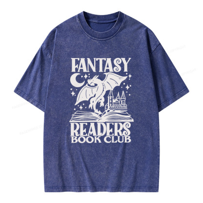 Pagewings Fantasy Readers Book Club Unisex Washed T-shirt