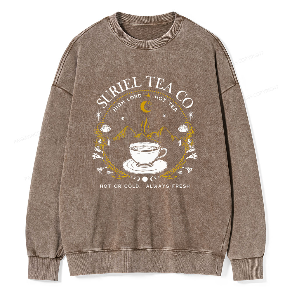 Pagewings Suriel Tea Co Unisex Washed Sweatshirt