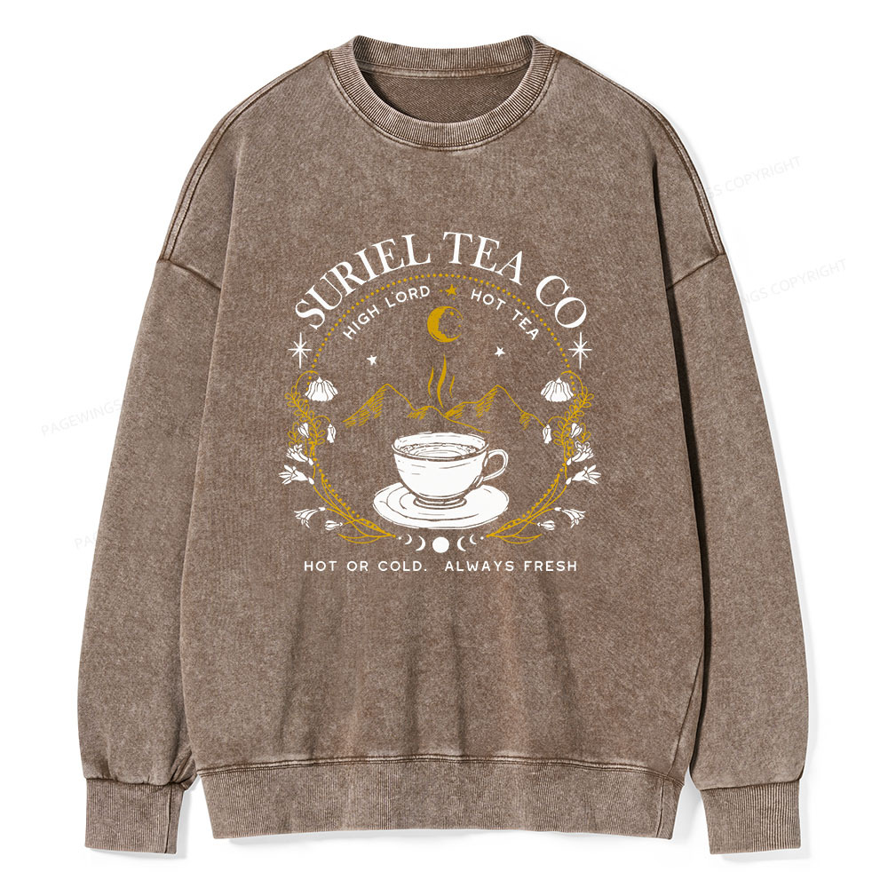 Pagewings Suriel Tea Co Unisex Washed Sweatshirt