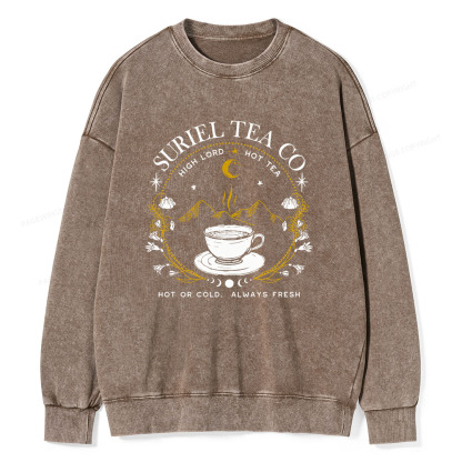 Pagewings Suriel Tea Co Unisex Washed Sweatshirt