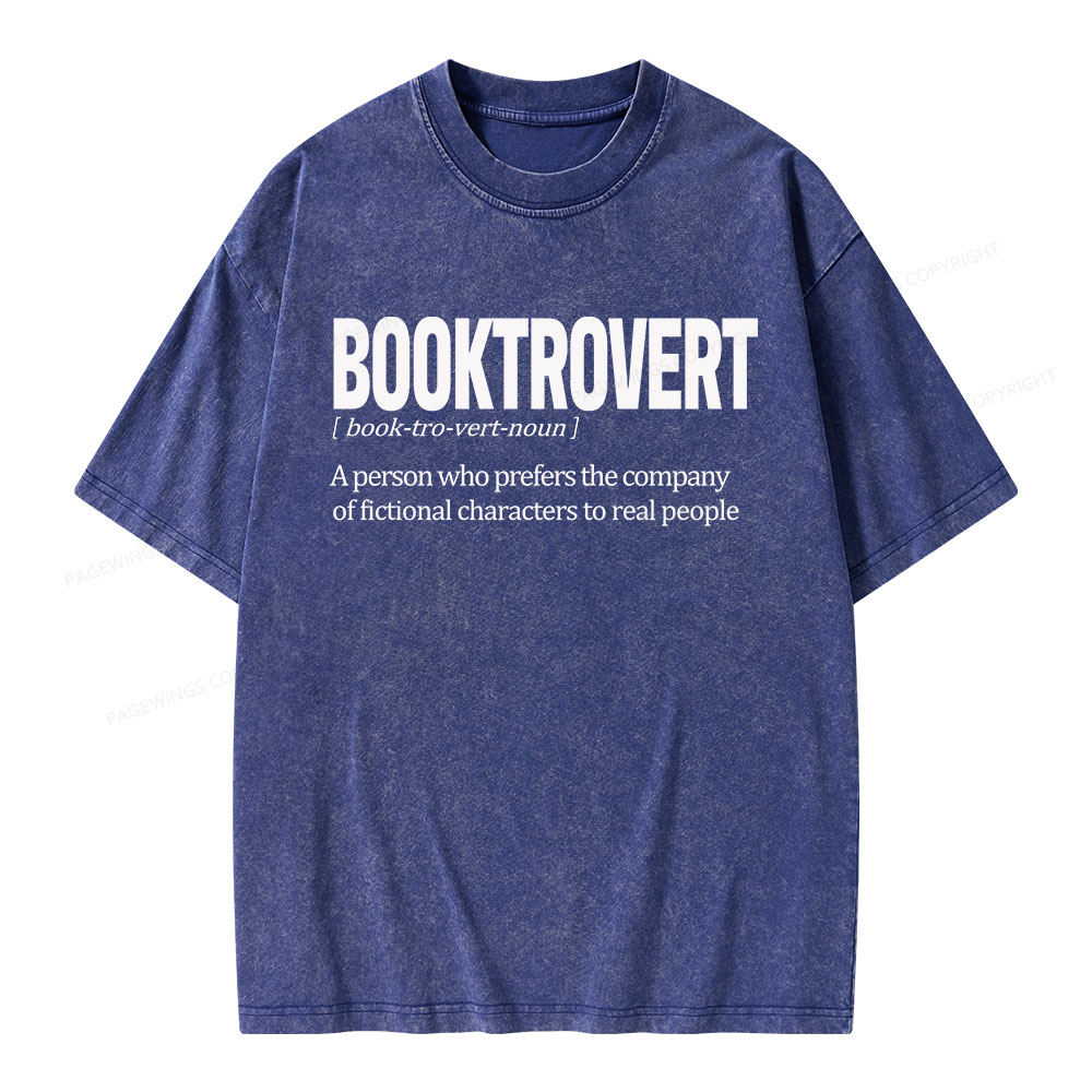 Pagewings Booktrovert Unisex Washed T-shirt