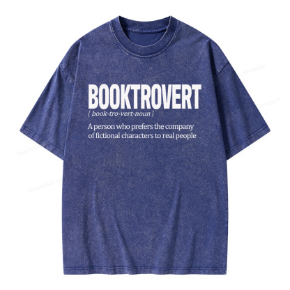 Pagewings Booktrovert Unisex Washed T-shirt