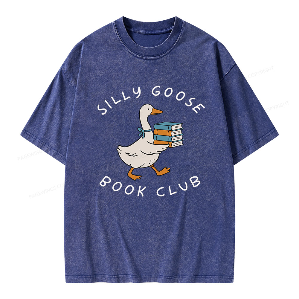 Pagewings Silly Goose Book Club Unisex Washed T-shirt