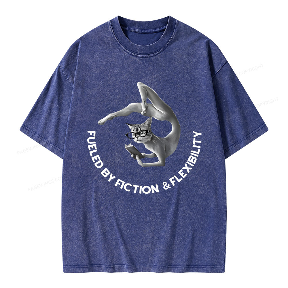 Pagewings Fueled By Fiction Flexibility Unisex Washed T-shirt